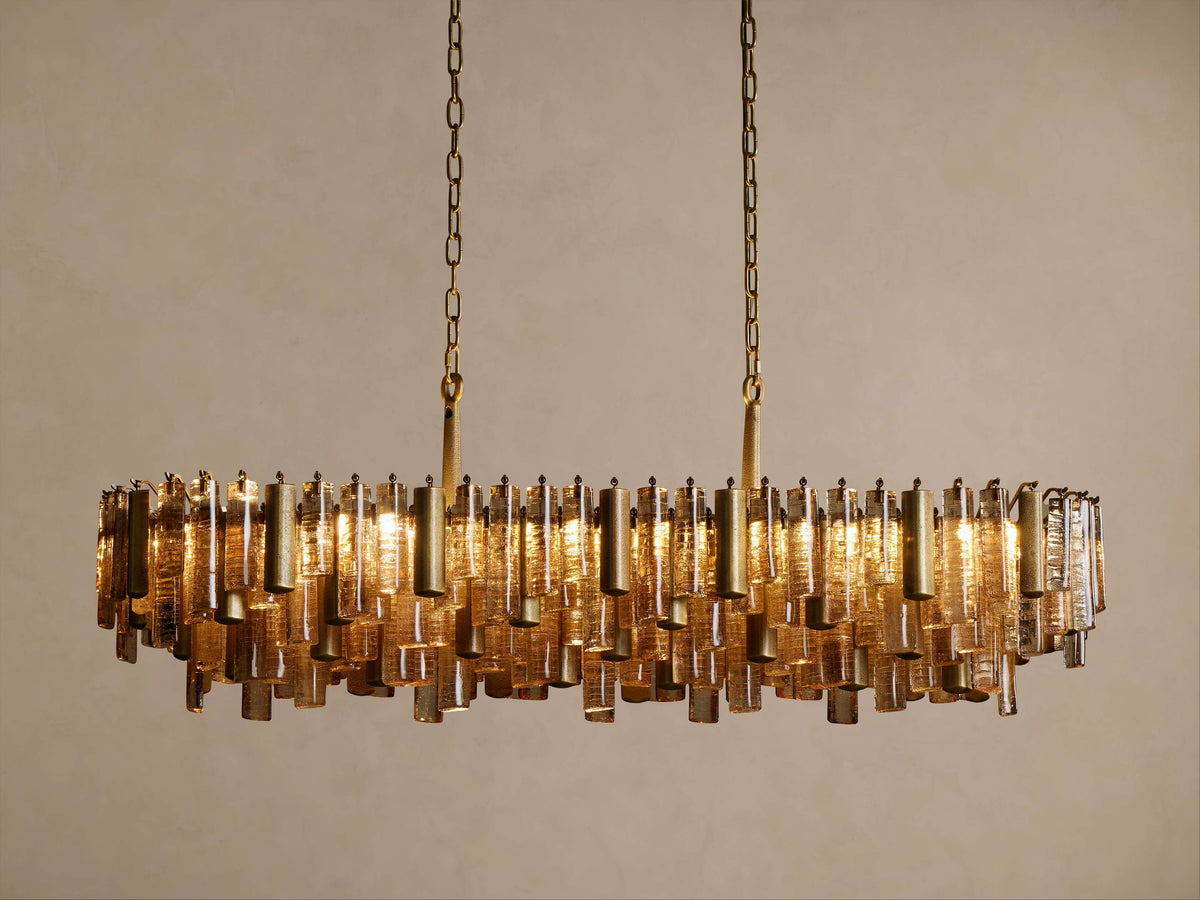 Neve Tubular Glass Linear Chandelier