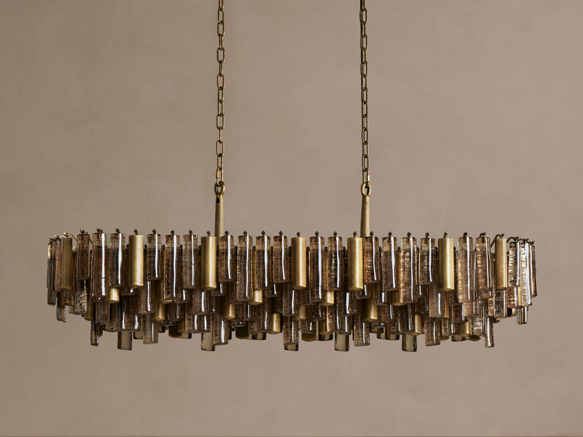 Neve Tubular Glass Linear Chandelier