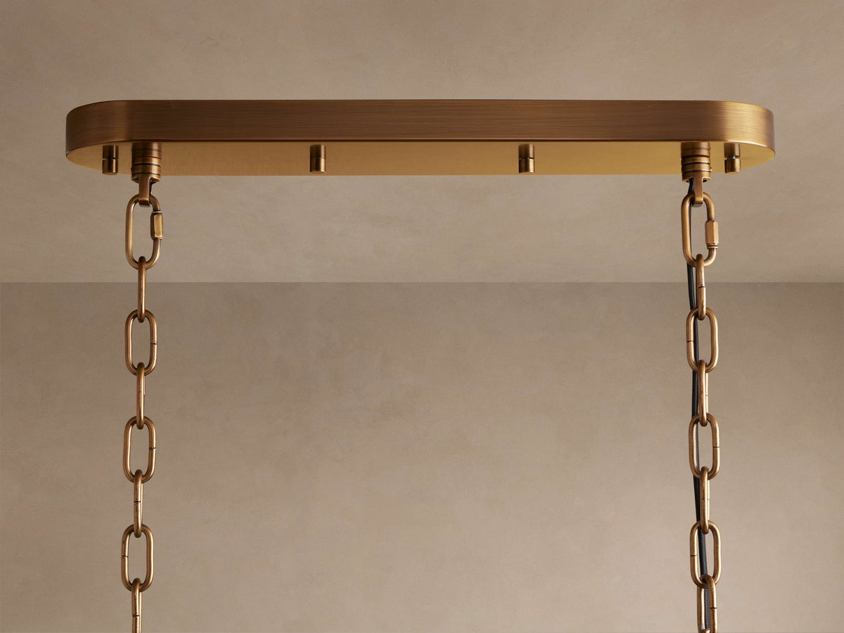 Neve Tubular Glass Linear Chandelier