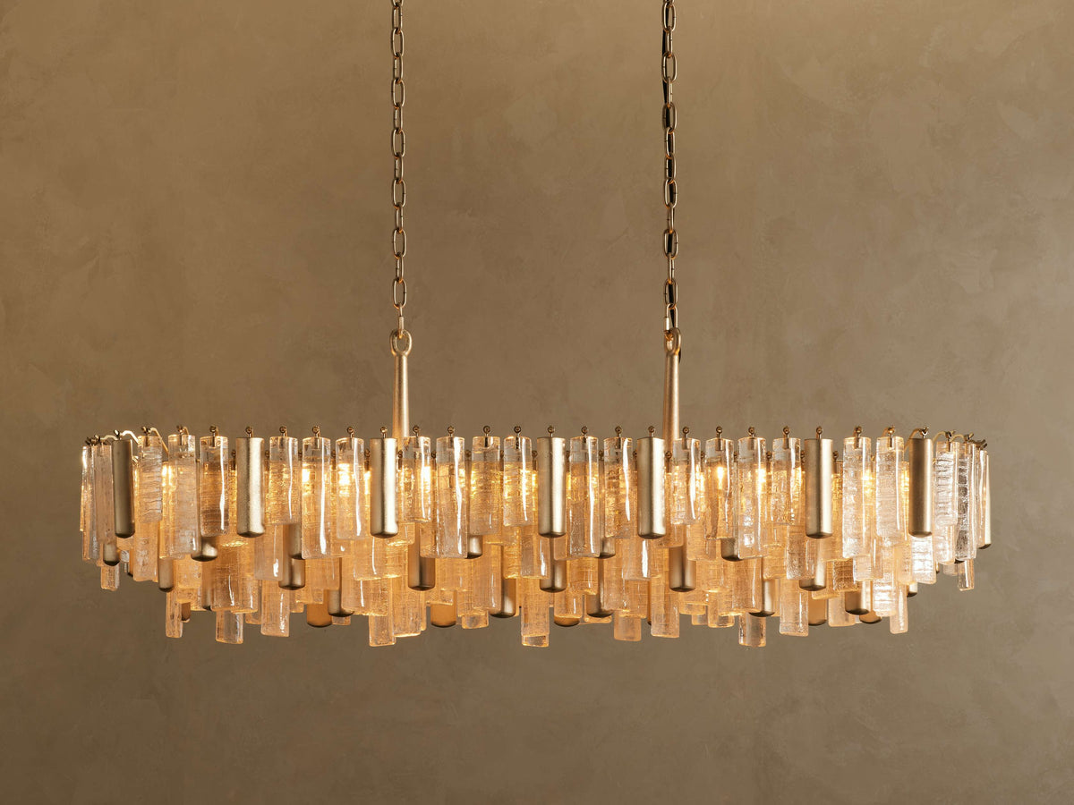 Neve Tubular Glass Linear Chandelier