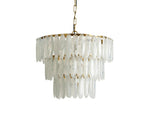 Verna Slumped Glass Round Chandelier