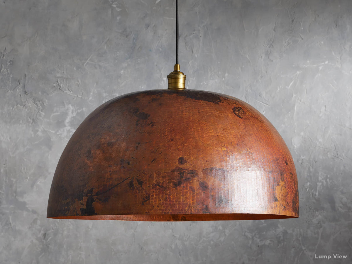 Recycled Dome Pendant Light