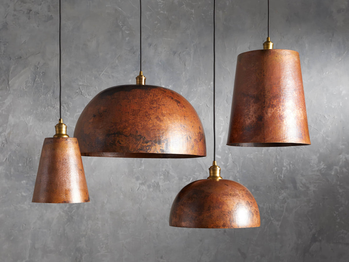 Recycled Dome Pendant Light