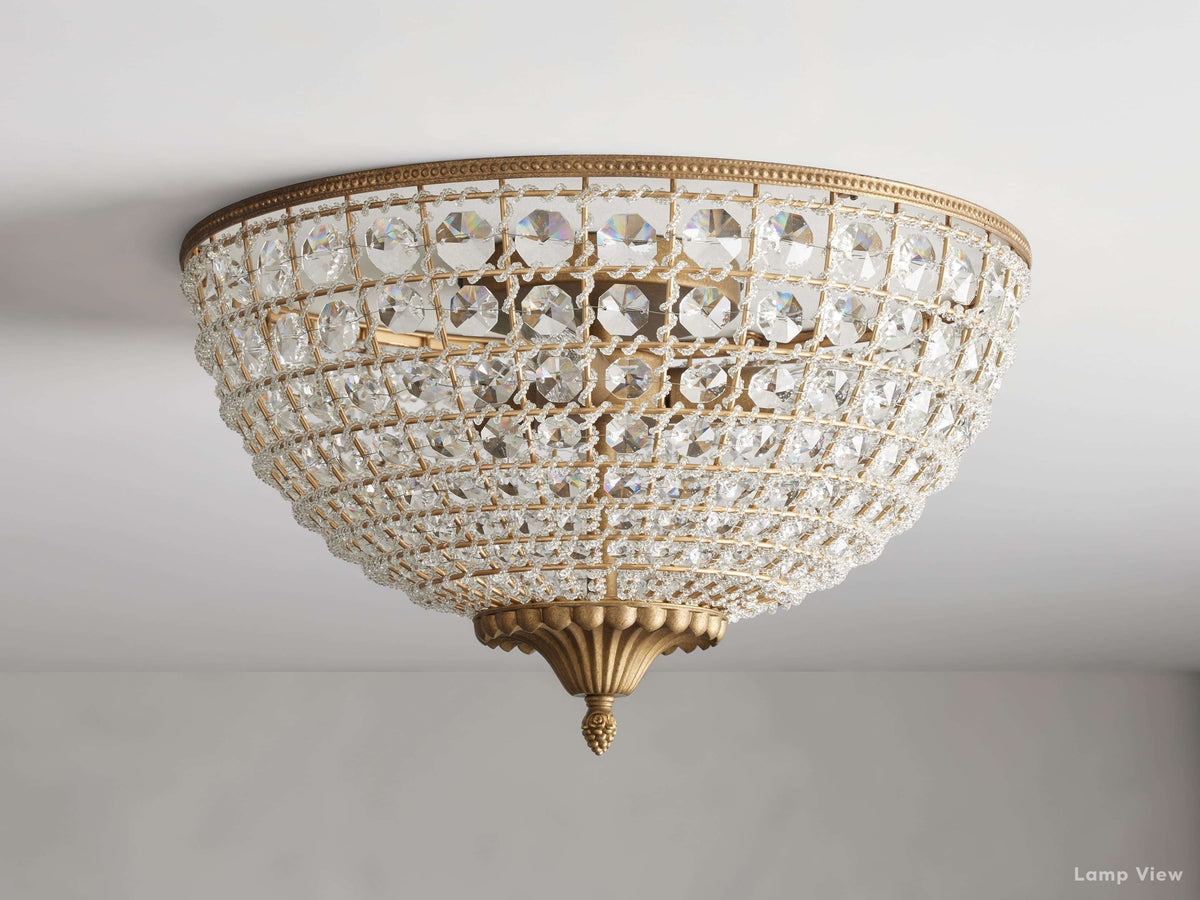 Poppy Crystal Sphere Flush Mount