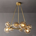 Bubble Organic Glass Round Chandelier 36"