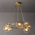 Bubble Organic Glass Round Chandelier 36"