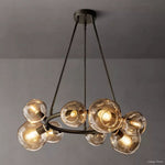 Bubble Organic Glass Round Chandelier 36"