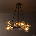 Bubble Organic Glass Round Chandelier 36"