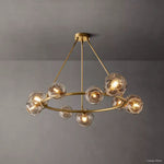 Bubble Organic Glass Round Chandelier 48"