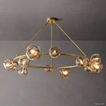 Bubble Organic Glass Round Chandelier 60"