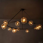 Bubble Organic Glass Round Chandelier 60"