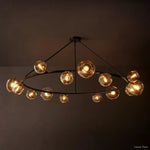 Bubble Organic Glass Round Chandelier 72"