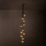 Bubble Organic Glass Cascade Chandelier 20"