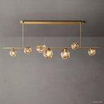 Bubble Organic Glass Linear Chandelier 78"
