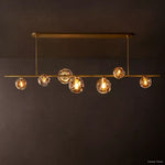 Bubble Organic Glass Linear Chandelier 78"