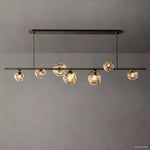 Bubble Organic Glass Linear Chandelier 78"
