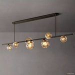 Bubble Organic Glass Linear Chandelier 78"