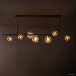 Bubble Organic Glass Linear Chandelier 78"