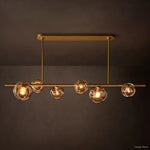Bubble Organic Glass Linear Chandelier 60"