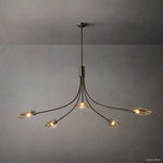 Shell Airy Glass Round Chandelier 60"