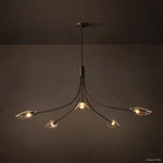 Shell Airy Glass Round Chandelier 60"