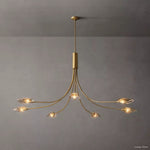 Shell Airy Glass Round Chandelier 72"