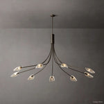 Shell Airy Glass Round Chandelier 84"