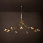 Shell Airy Glass Round Chandelier 84"