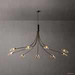 Shell Airy Glass Round Chandelier 84"