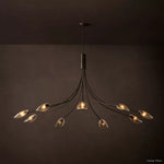 Shell Airy Glass Round Chandelier 84"