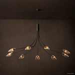 Shell Airy Glass Round Chandelier 84"
