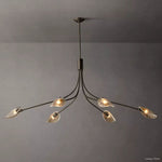 Shell Airy Glass Linear Chandelier 72"