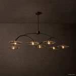 Lily Arcing Glass Round Chandelier 54"