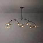 Lily Arcing Glass Round Chandelier 54"