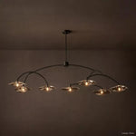 Lily Arcing Glass Round Chandelier 72"