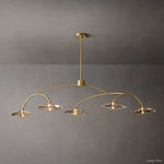 Lily Arcing Glass Linear Chandelier 60"