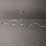 Lily Arcing Glass Linear Chandelier 80"