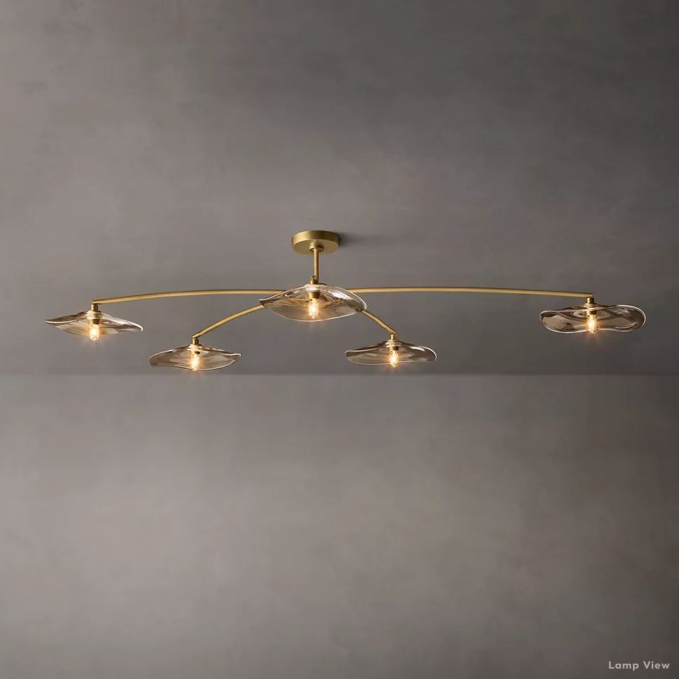 Lily Arcing Glass Flush Mount