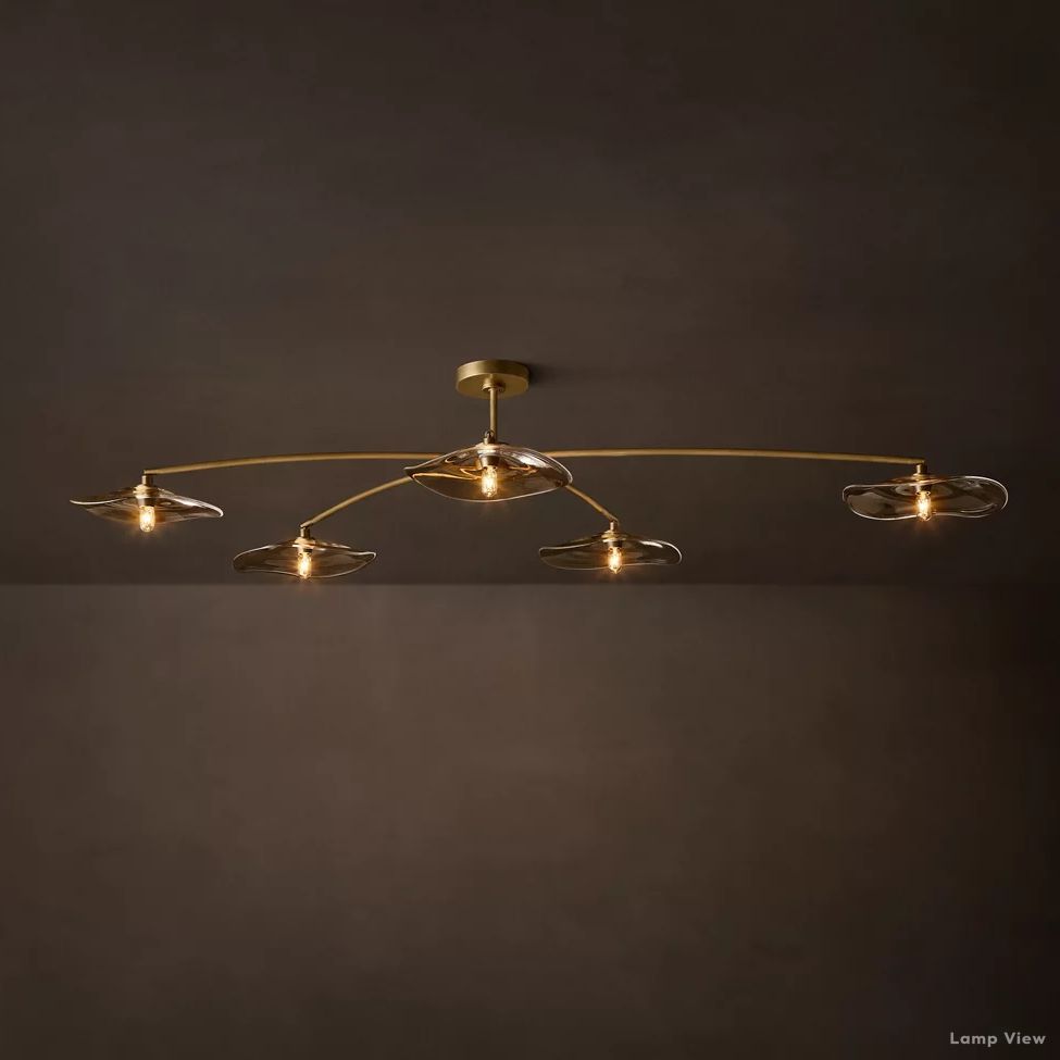 Lily Arcing Glass Flush Mount