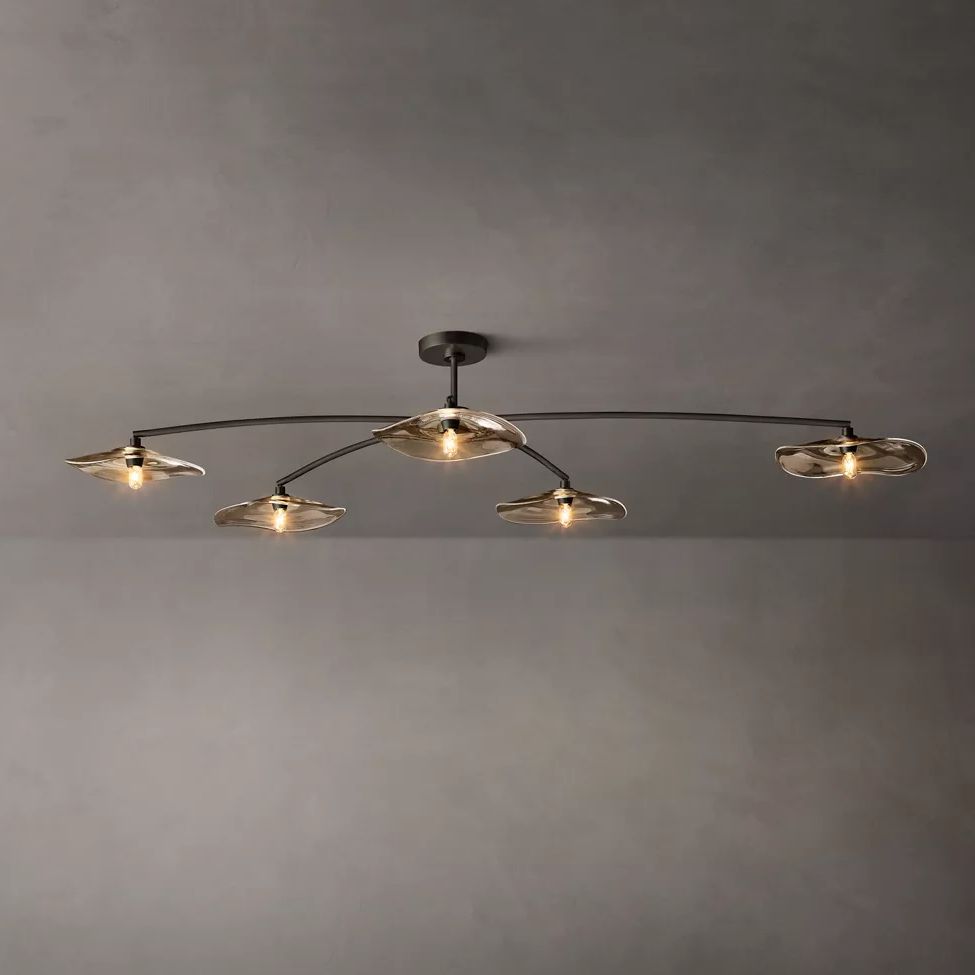 Lily Arcing Glass Flush Mount