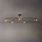 Lily Arcing Glass Flush Mount