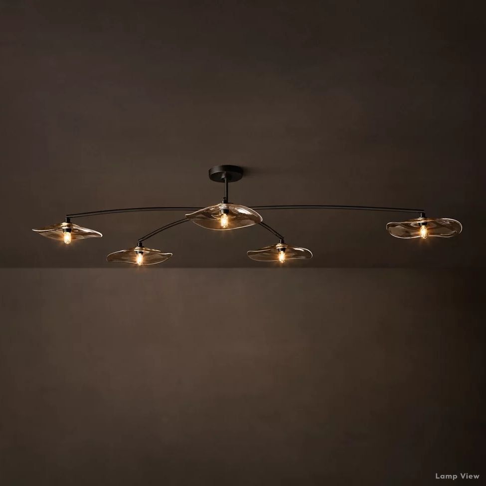 Lily Arcing Glass Flush Mount