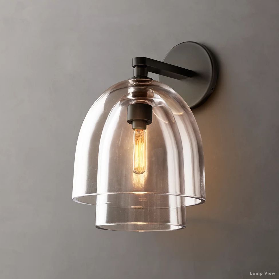 Blom Glass Cloche Wall Sconce