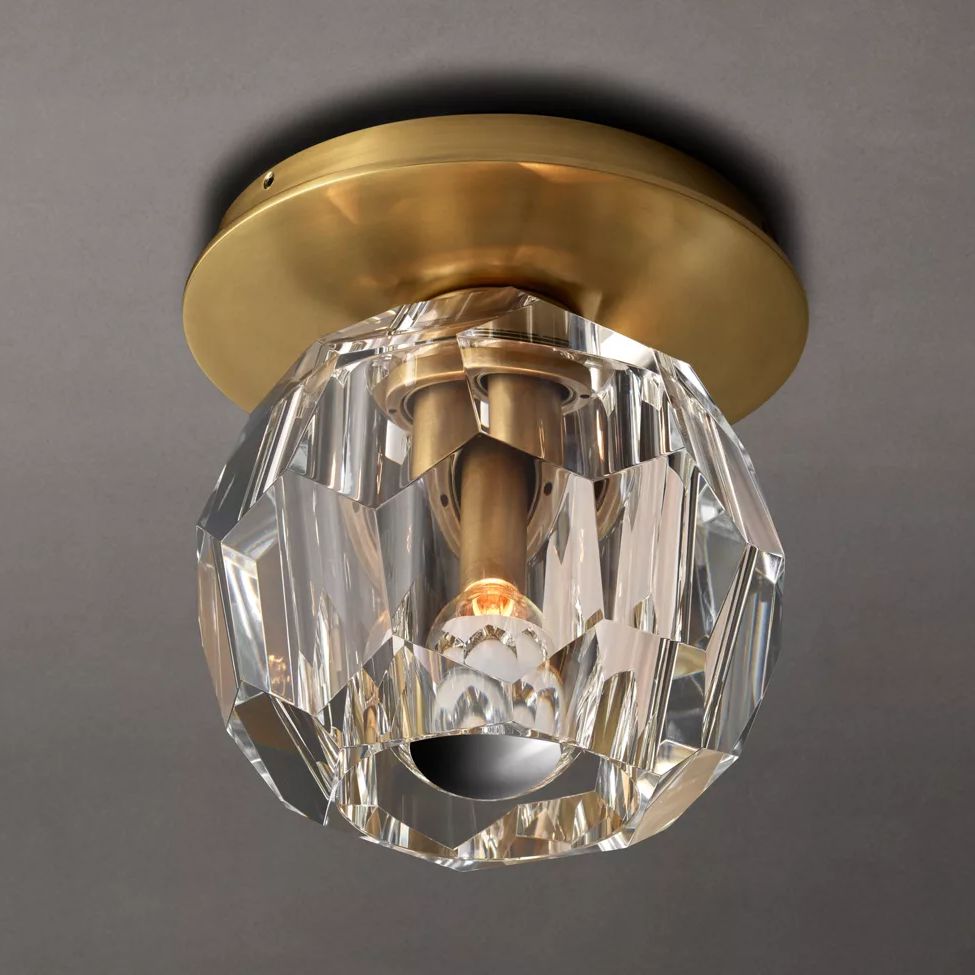 Boule Geometric Cristal Flush Mount 6"