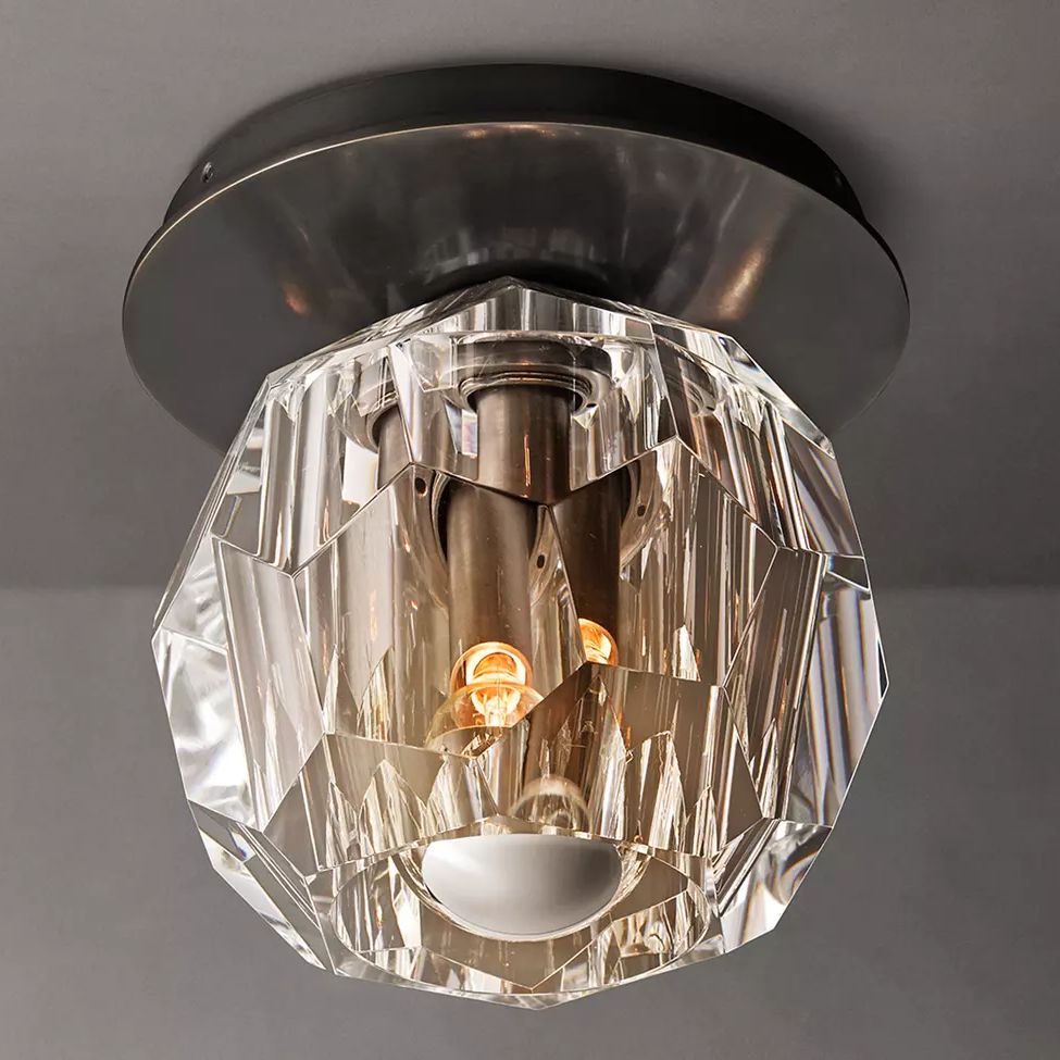 Boule Geometric Cristal Flush Mount 6"