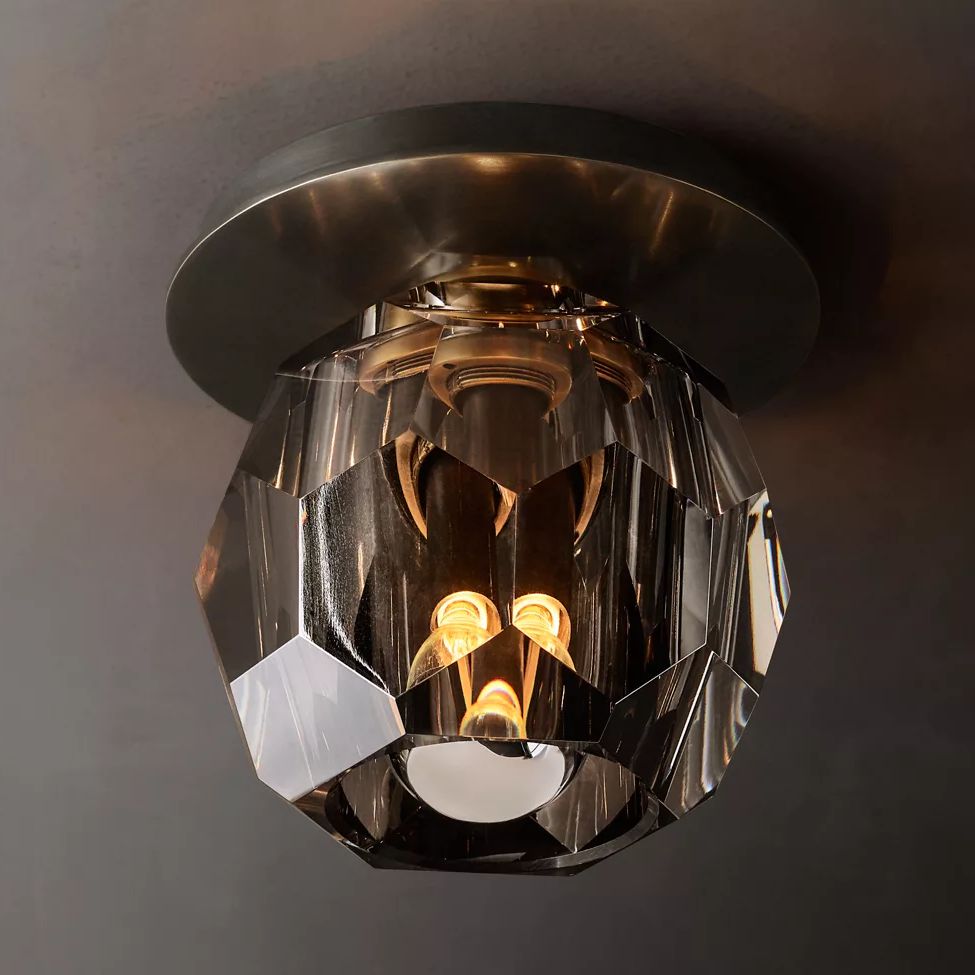 Boule Geometric Cristal Flush Mount 6"