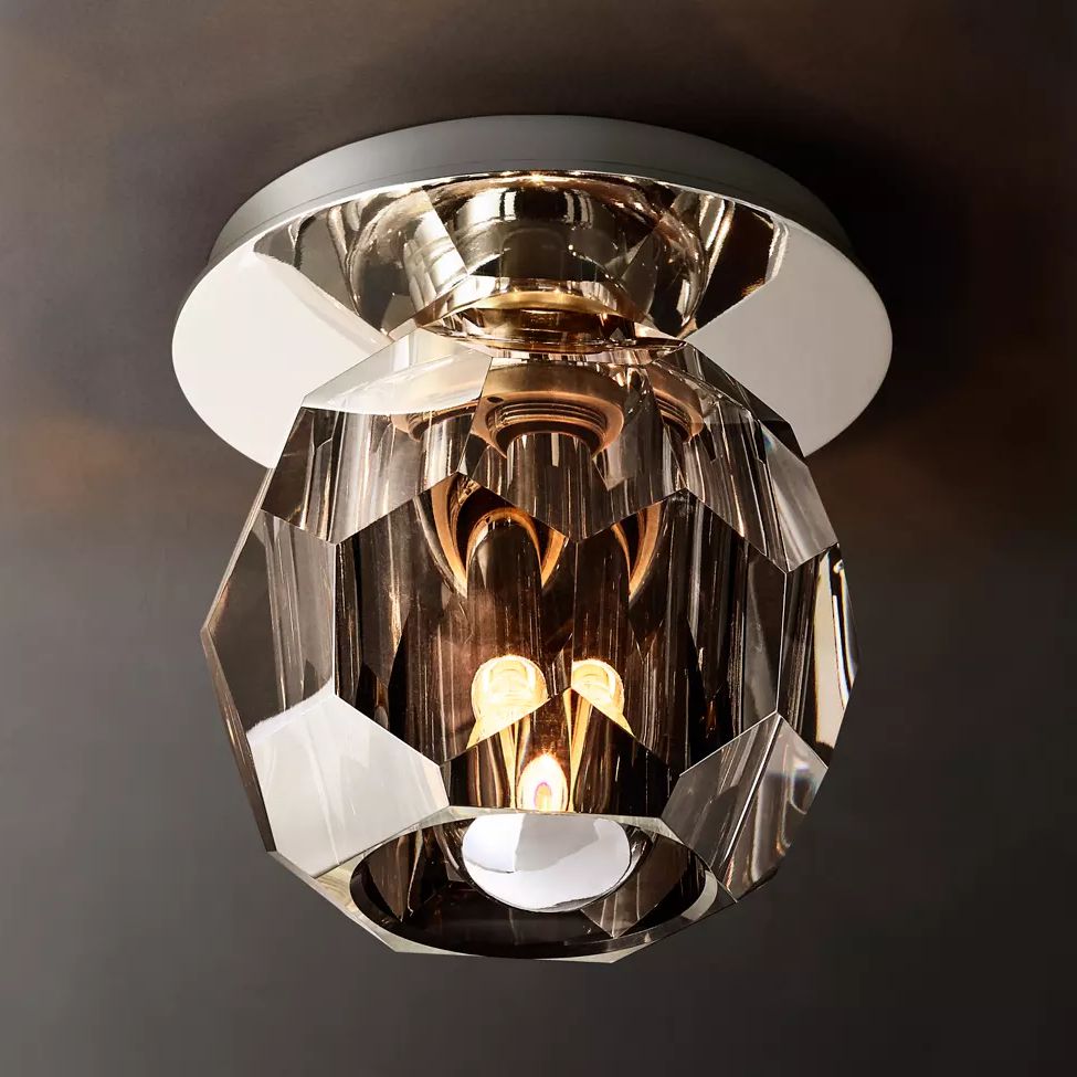 Boule Geometric Cristal Flush Mount 6"