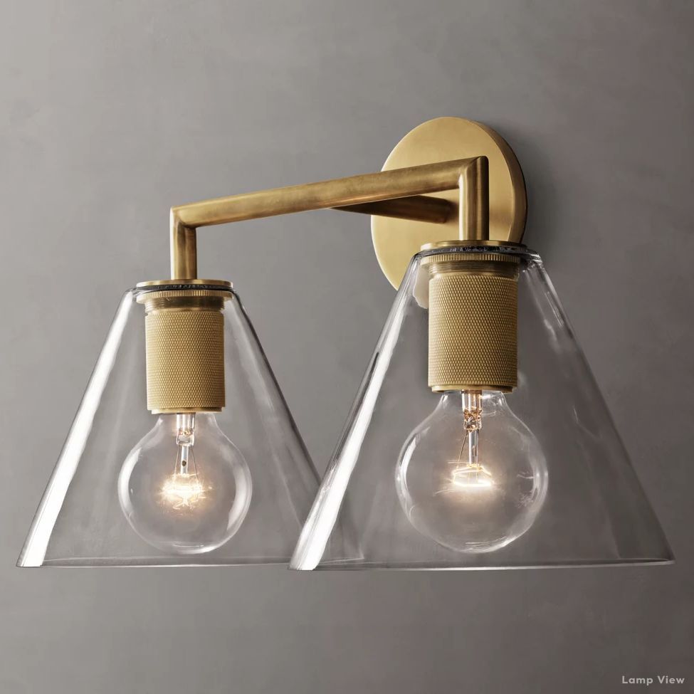 Utilitaire Funnel Shade Double Wall Sconce