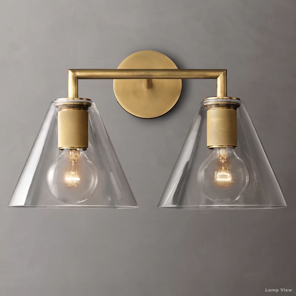 Utilitaire Funnel Shade Double Wall Sconce
