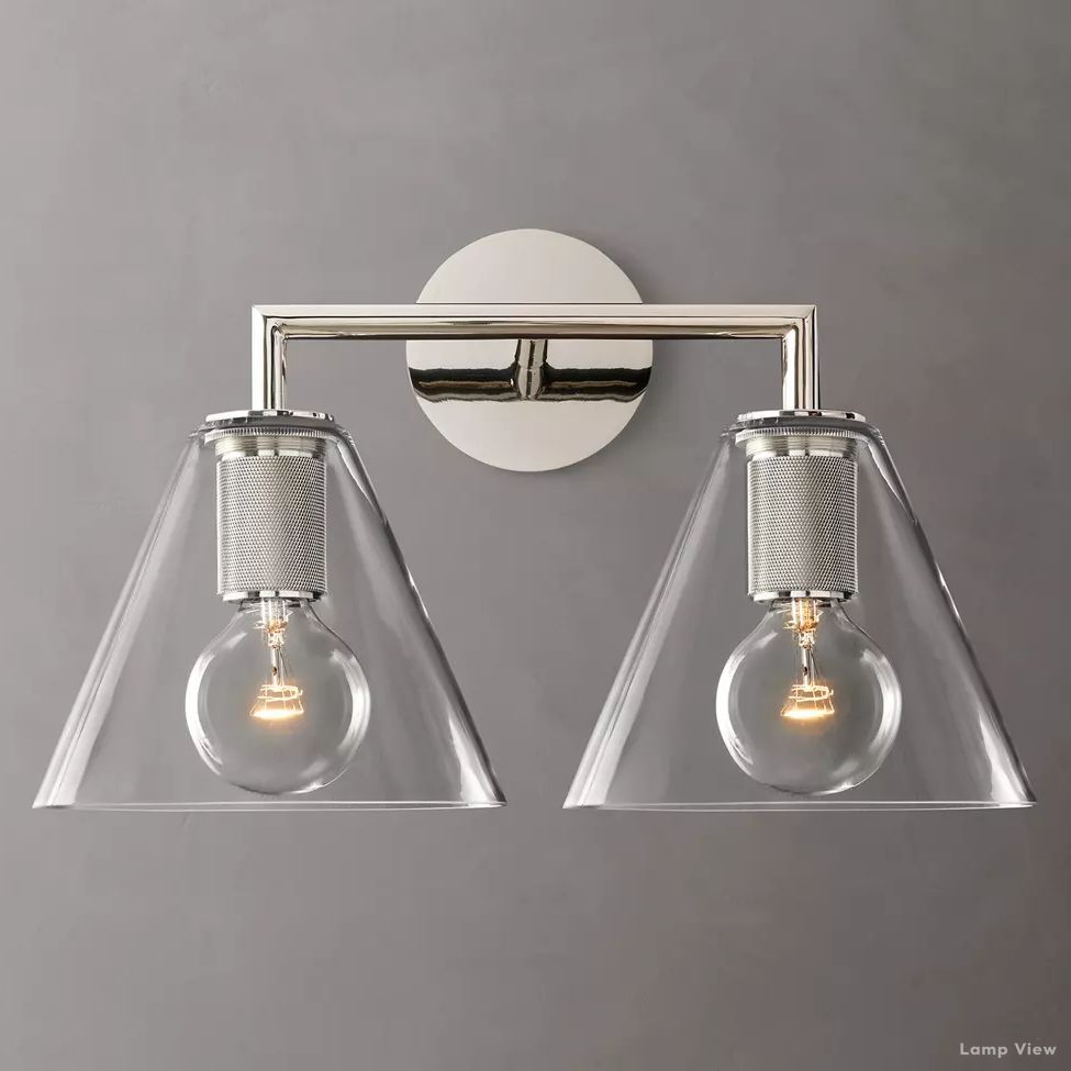 Utilitaire Funnel Shade Double Wall Sconce
